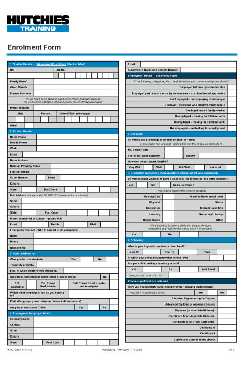 Enrolment Form